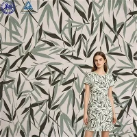 Tropical Print Nylon Efni